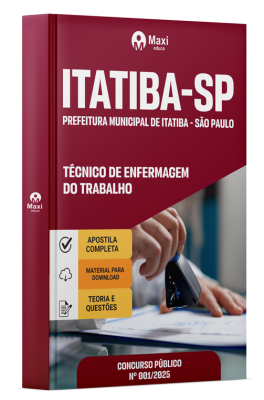 Apostila Prefeitura de Itatiba - SP 2025 - Técnico de Enfermagem do Trabalho