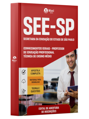 Apostila SEE-SP - 2025 - Conhecimentos Gerais - Professor de Educação Profissional Técnica de Ensino Médio