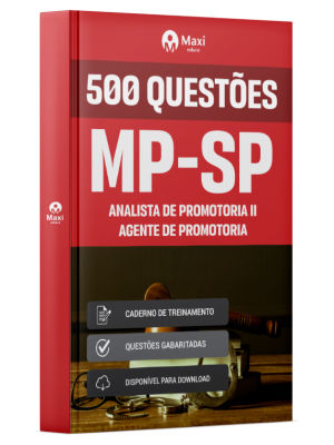 Caderno 500 Questões Gabaritadas - MP-SP - 2025 - Analista de Promotoria II - Agente de Promotoria