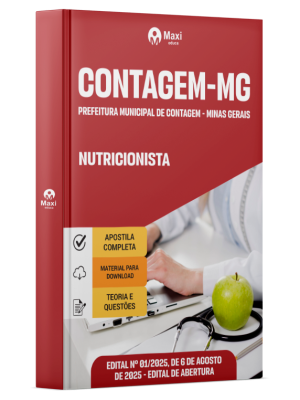 Apostila Prefeitura de Contagem - MG - 2025 - Nutricionista
