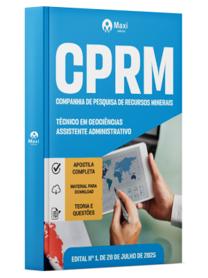 Apostila CPRM - 2025 - Técnico em Geociências - Assistente Administrativo