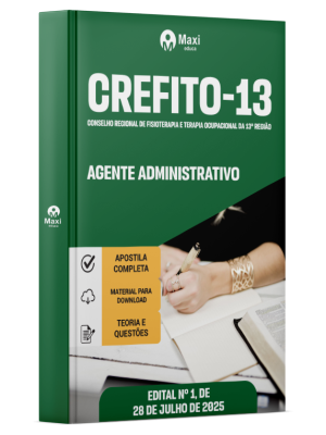 Apostila CREFITO 13 - 2025 - Agente Administrativo