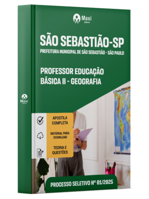 Apostila Prefeitura de São Sebastião - SP - 2025 - Professor Educação Básica II - Geografia