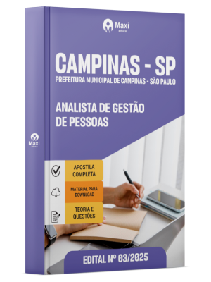 Apostila Prefeitura de Campinas - SP - 2025 - DUPLICADO - Analista de Gestão de Pessoas