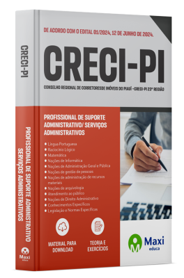 Apostila CRECI-PI 23ª REGIÃO - 2024 - Profissional de Suporte Administrativo/ Serviços Administrativos