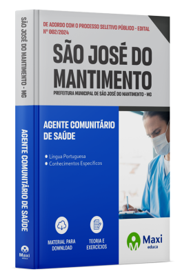 Apostila Prefeitura de São José Do Mantimento - MG - 2024 - Agente Comunitário de Saúde