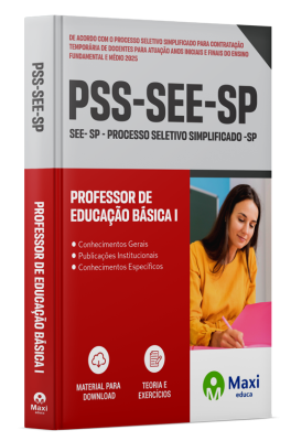Apostila SEE- SP - 2024 - Professor de Educação Básica I