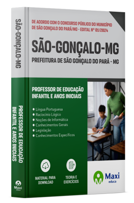 Apostila Prefeitura de São Gonçalo do Pará - MG - 2024 - Professor de Educação Infantil e Anos Iniciais