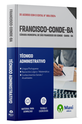 Apostila Câmara de São Francisco do Conde - BA - 2024 - Técnico Administrativo