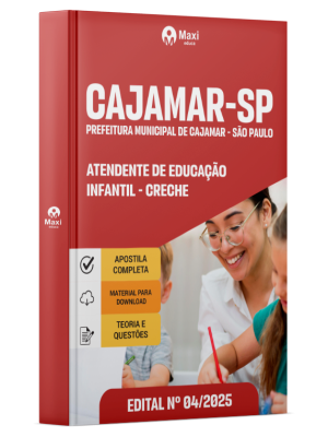 Apostila Prefeitura Cajamar - SP - 2025 - Atendente de Educação Infantil - Creche