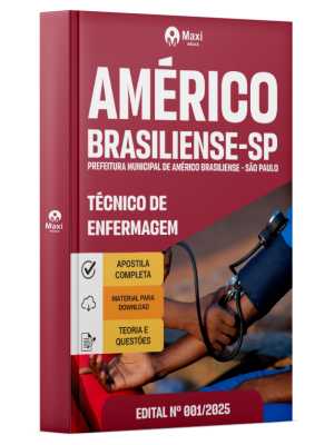 Apostila Prefeitura De Américo Brasiliense -  SP - 2025 - Técnico de Enfermagem
