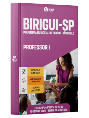 Apostila Prefeitura de Birigui - SP - 2025 - Professor I