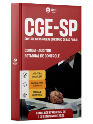 Apostila CGE-SP -  2025 - Comum - Auditor Estadual de Controle