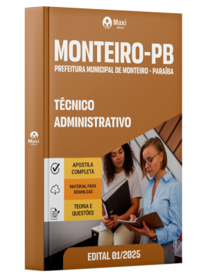 Apostila Prefeitura de Monteiro - PB - 2025 - Técnico Administrativo
