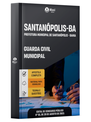 Apostila Prefeitura De Santanópolis - BA - 2025 - Guarda Civil Municipal