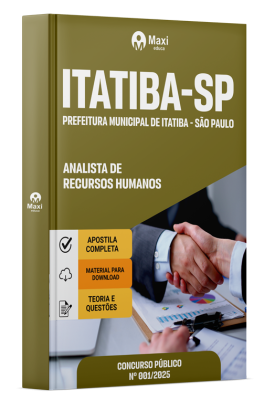 Apostila Prefeitura de Itatiba - SP 2025 - Analista de Recursos Humanos