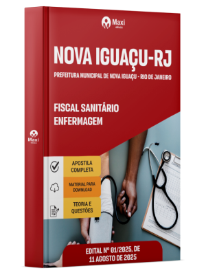 Apostila Prefeitura Nova Iguaçu - RJ - 2025 - Fiscal Sanitário - Enfermagem