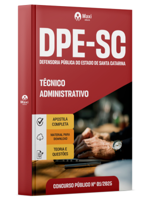 Apostila DPE-SC - 2025 - Técnico Administrativo
