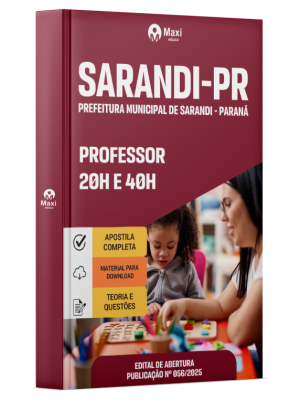 Apostila Prefeitura de Sarandi - PR - 2025 - Professor 20h E 40h