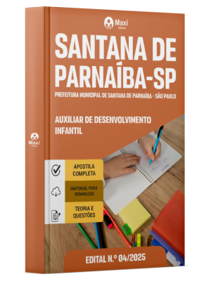 Apostila Prefeitura de Santana de Parnaíba - SP - 2025 - Auxiliar de Desenvolvimento Infantil