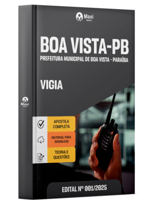 Apostila Prefeitura de Boa Vista-PB  2025 - Vigia