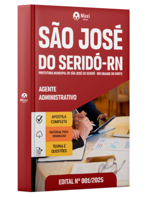 Apostila Prefeitura de São José do Seridó-RN em PDF 2025 - Agente Administrativo