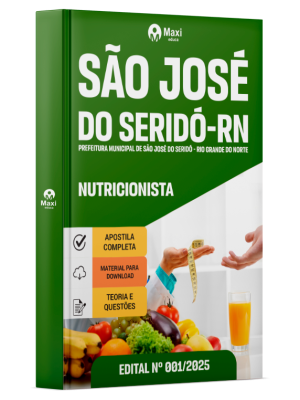Apostila Prefeitura de São José do Seridó-RN em PDF 2025 - Nutricionista