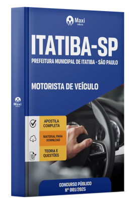 Apostila Prefeitura de Itatiba - SP 2025 - Motorista de Veículo