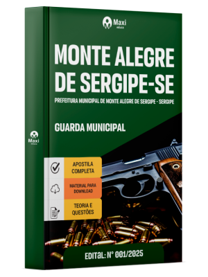 Apostila Prefeitura de Monte Alegre de Sergipe-SE  2025 - Guarda Municipal