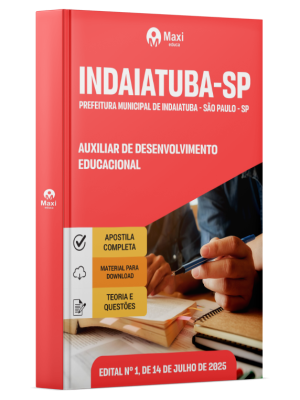 Apostila Prefeitura de Indaiatuba - SP - 2025 - Auxiliar De Desenvolvimento Educacional