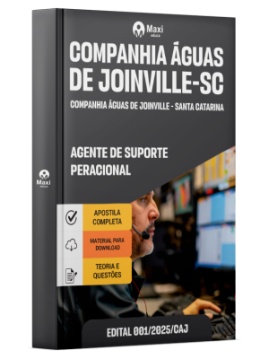 Apostila Companhia Águas de Joinville - SC em PDF 2025 - Agente de Suporte Operacional