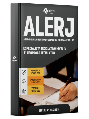 Apostila ALERJ  2026 - Especialista Legislativo Nível IV - Elaboração Legislativa