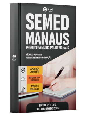 Apostila  SEMED MANAUS  2025 - Técnico Municipal - Assistente de Administração