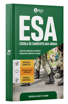 Apostila ESA 2025 - Curso de Formação de Sargento - Combatente/Logística e Aviação