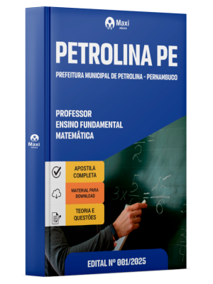 Apostila Prefeitura de Petrolina - PE 2025 - Professor de Anos Finais do Ensino Fundamental – Matemática