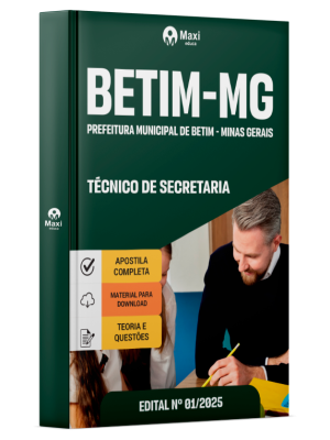 Apostila Prefeitura de Betim - MG 2025 - Técnico de Secretaria