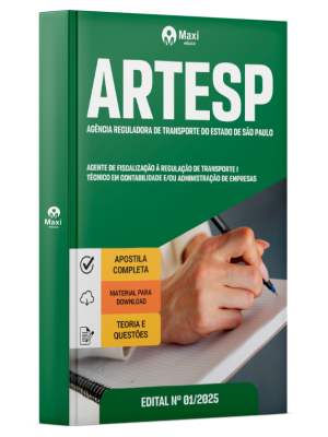Apostila ARTESP 2025 - Agente de Fiscalização à Regulação de Transporte I - Técnico em Contabilidade e/ou Administração de Empresas