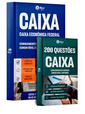 Combo CAIXA 2025 - Conhecimentos Básicos - Comum Nível Superior (Apostila + Questões Comentadas)