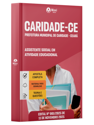 Apostila Prefeitura de Caridade-CE 2025 - Assistente Social em Atividade Educacional