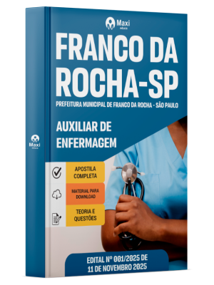 Apostila Prefeitura de Franco da Rocha - SP 2026 - Auxiliar de Enfermagem