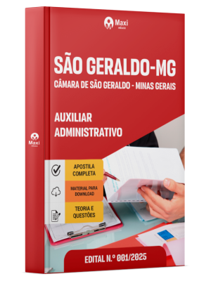 Apostila Câmara de São Geraldo-MG 2026 - Auxiliar Administrativo