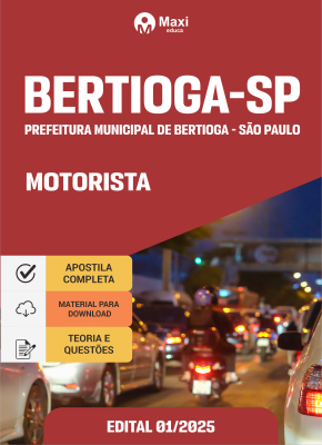Apostila Prefeitura de Bertioga - SP 2025 - Motorista