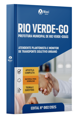 Apostila Prefeitura de Rio Verde-GO 2025 - Atendente Plantonista e Monitor de Transporte Coletivo Urbano