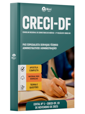 Apostila CRECI-DF 2026 - PAS Especialista Serviços Técnico-Administrativos (Administração)