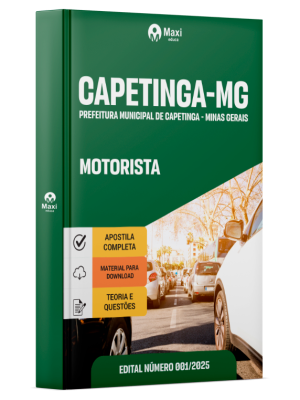 Apostila Prefeitura de Capetinga - MG 2026 - Motorista