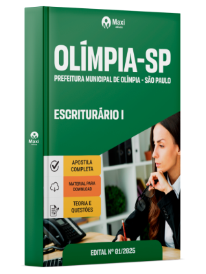 Apostila Prefeitura de Olímpia - SP 2026 - Escriturário I
