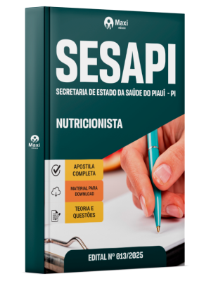 Apostila Secretaria de Estado da Saúde do Piauí 2026 - Nutricionista