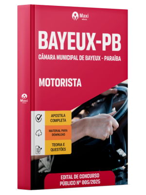 Apostila Câmara de Bayeux-PB 2026 - Motorista