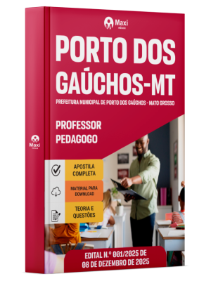 Apostila Prefeitura de Porto dos Gaúchos-MT 2026 - Professor Pedagogo