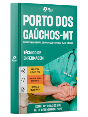 Apostila Prefeitura de Porto dos Gaúchos-MT 2026 - Técnico em Enfermagem